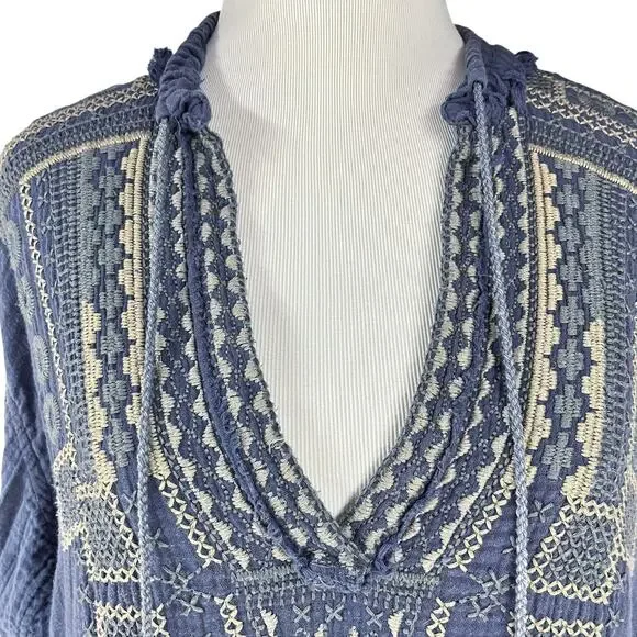 Johnny Was Rhan Boho Gauze Embroidered Dress - Picture 3 of 11